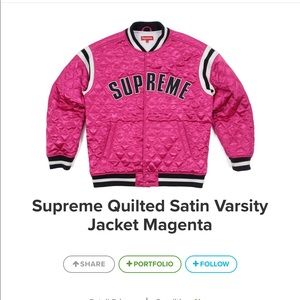 Supreme Quilted satin varsity jackets